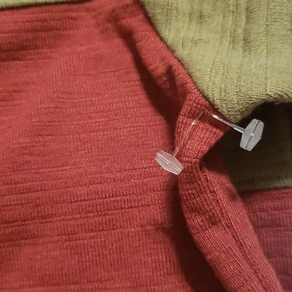 𝅺Velvet Heart Olive Green Striped Crew Neck‎ Long Sleeve Top Size Large - Picture 5 of 5